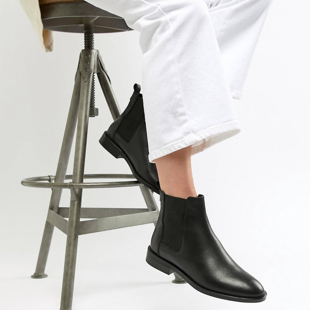 ASOS aura leather Chelsea ankle boots